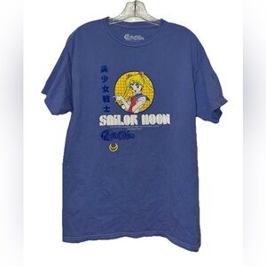 Sailor Moon Graphic Tee T-Shirt Forever 21‎ Women’s Blue Size M/L Cotton Anime